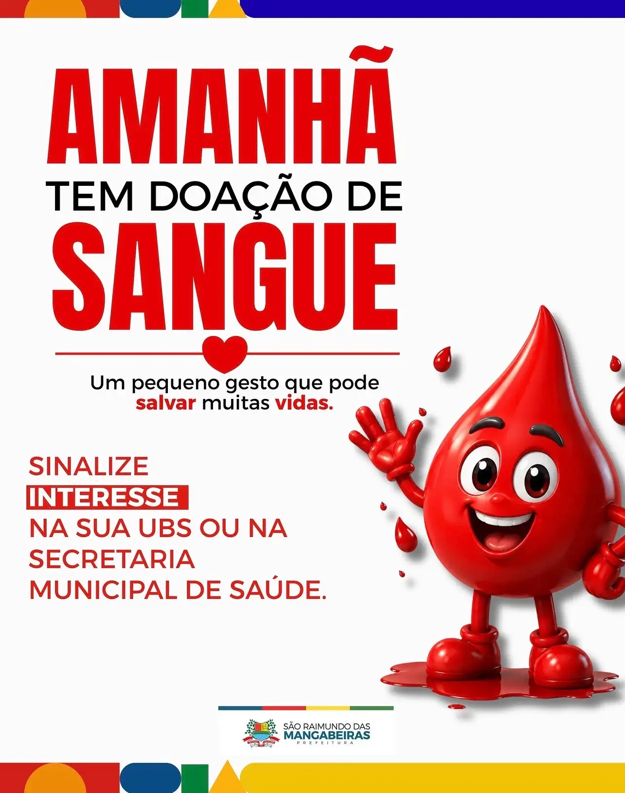 Prefeitura de São Raimundo das Mangabeiras promove ação de doação de sangue em alusão ao Junho Vermelho