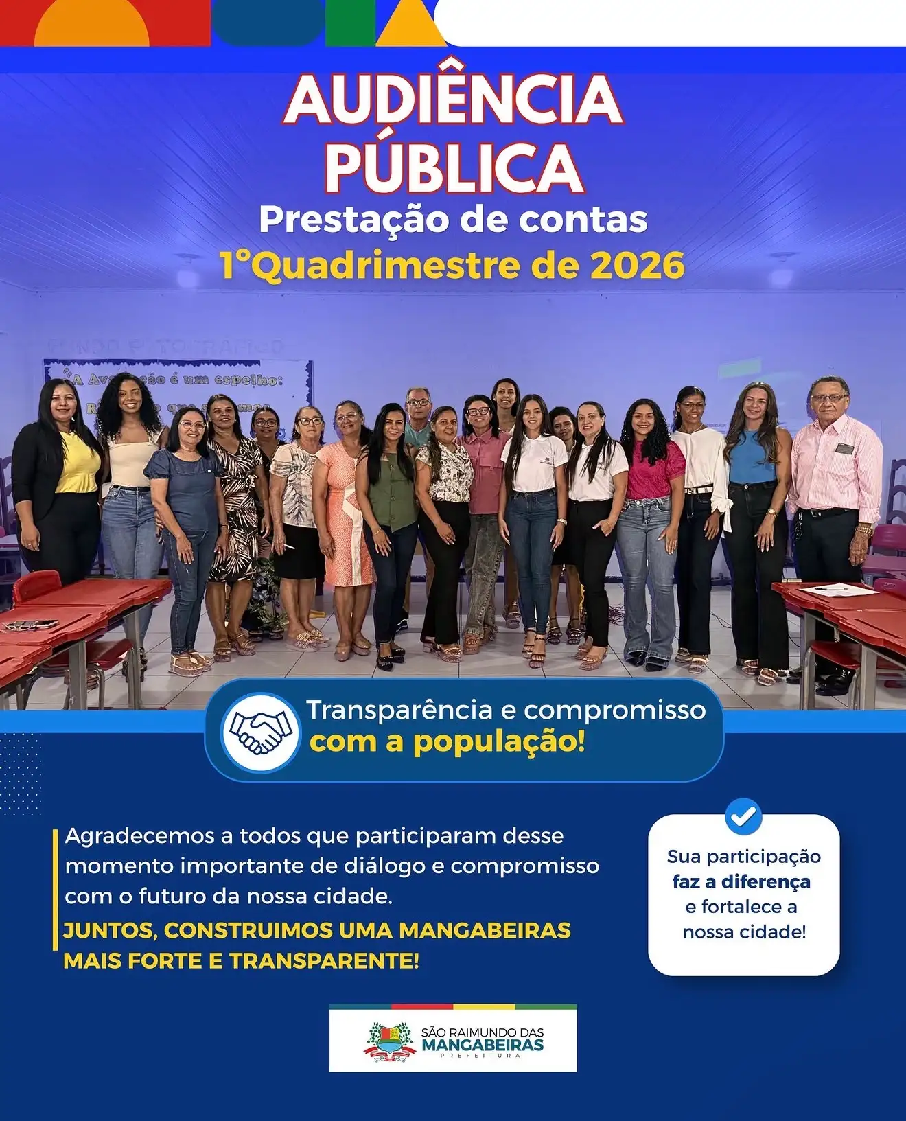 Prefeitura de São Raimundo das Mangabeiras realiza Audiência Pública de Prestação de Contas do 1º Quadrimestre de 2026