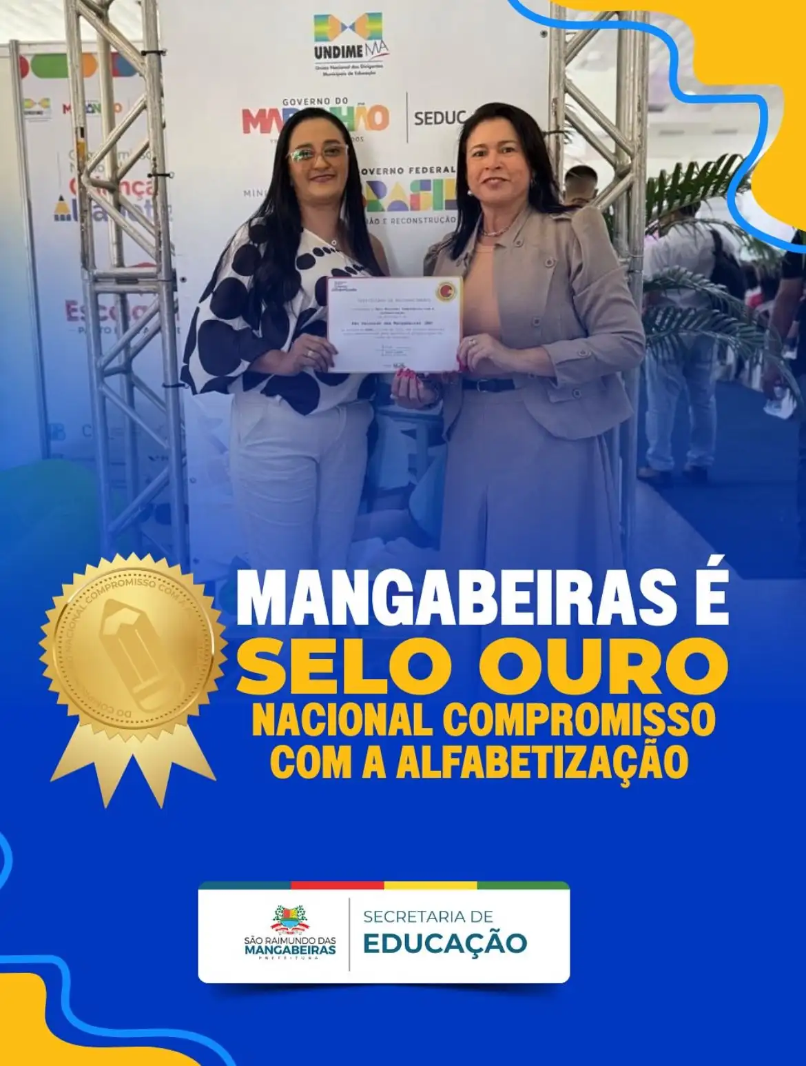 Mangabeiras recebe Selo Ouro em alfabetização