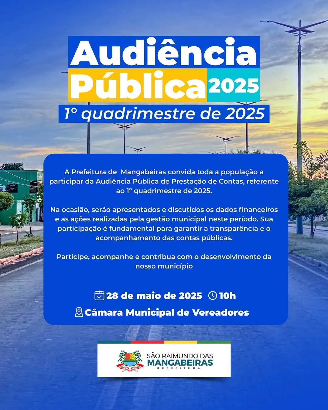 Prefeitura de Mangabeiras realizou Audiência Pública de Prestação de Contas do 1º Quadrimestre de 2025